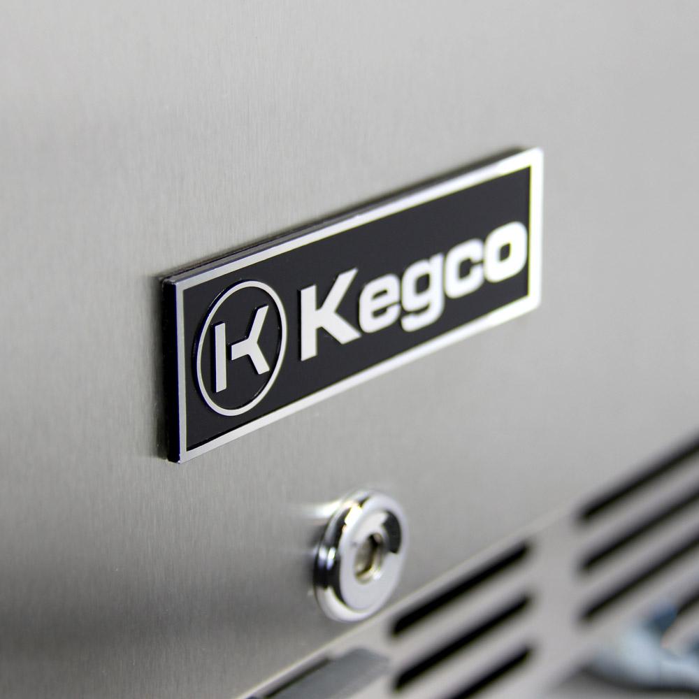 Kegco Beer Refrigeration 24" Wide Tap Stainless Steel Commercial Built-In Left Hinge Kegerator with Kit
