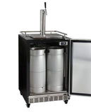 Kegco Beer Refrigeration 24" Wide Tap Stainless Steel Commercial Built-In Right Hinge Digital Kegerator with Kit