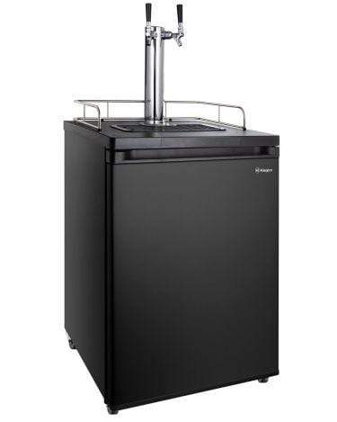 Kegco Beer Refrigeration Dual Tape 24" Wide Cold Brew Coffee Tap Black Kegerator