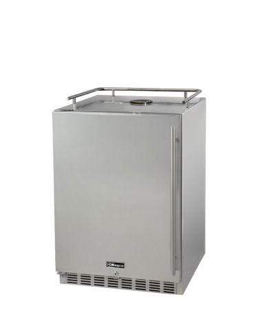 Kegco Beer Refrigeration Left Hinge 24" Wide All Stainless Steel Commercial Built-In Kegerator - Cabinet Only