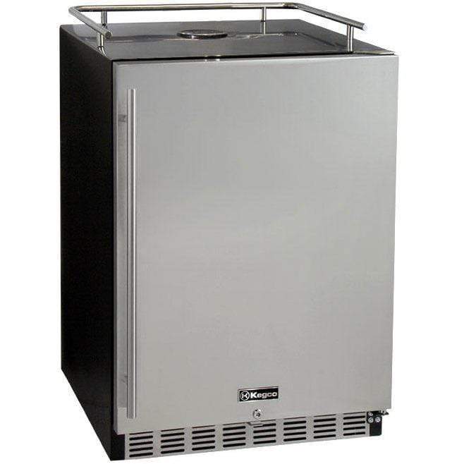Kegco Beer Refrigeration Right Hinge 24" Wide Stainless Steel Commercial Built-In Left and right Hinge Kegerator - Cabinet Only