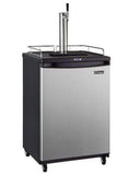 Kegco Beer Refrigeration Single Tap Wide Single Tap Stainless Steel Commercial/Residential Kegerator