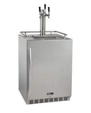 Kegco Beer Refrigeration Triple Tap 24" Wide  Tap All Stainless Steel Outdoor Built-In Right Hinge Kegerator with Kit