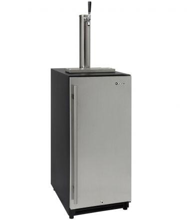 Kegco Beer Refrigeration Wide Single Tap Stainless Steel Built-In Right Hinge Kegerator