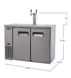 Kegco Kegco - 49" Wide Dual Tap All Stainless Steel Commercial Kegerator