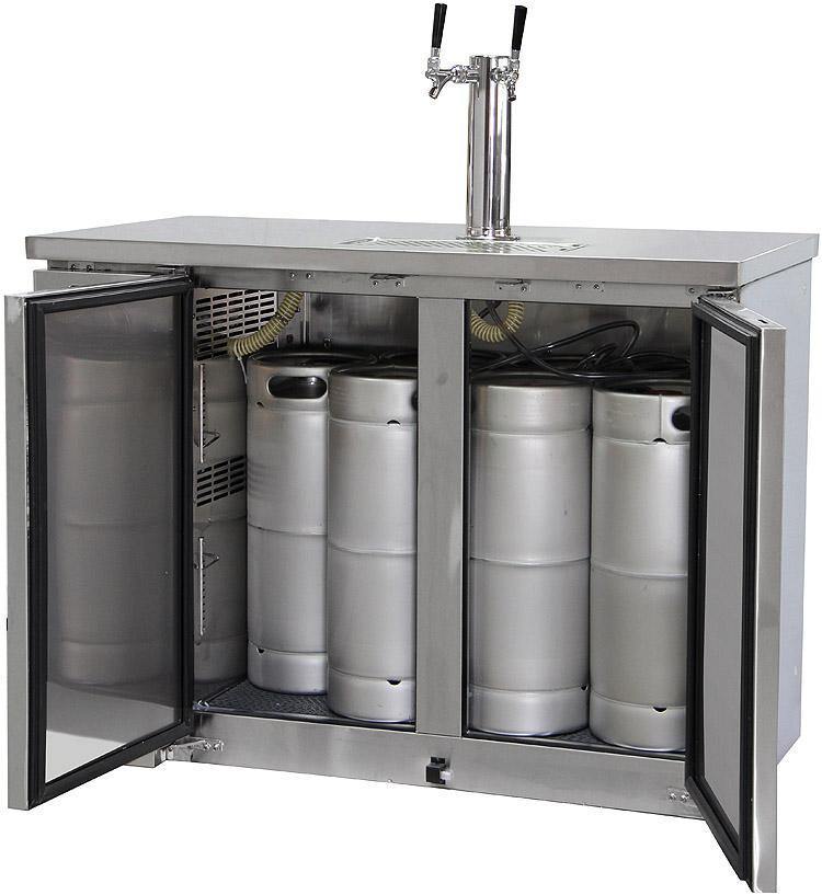 Kegco Kegco - 49" Wide Dual Tap All Stainless Steel Commercial Kegerator