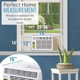 Keystone Window A/C Keystone 8,000 BTU Window-Mounted Air Conditioner with Follow Me LCD Remote Control