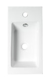 ALFI Brand - White 20" Small Rectangular Wall Mounted Ceramic Sink with Faucet Hole | ABC116