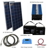 Aims Power - 240 WATT SOLAR WITH 300 WATT PURE SINE INVERTER 24 VDC KIT OFF GRID - KITB-30024120-A1