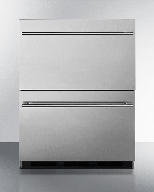 Accucold Summit - 24" Wide 2-Drawer All-Refrigerator, ADA Compliant |  SP6DBS2D7ADA