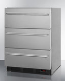 Accucold Summit - 24" Wide 3-drawer All-freezer, ADA Compliant | EQFM3DADA