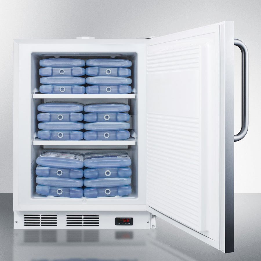 Accucold Summit - 24" Wide Built-In All-Freezer ADA Compliant - Stainless Steel Door | ACF48WCSSADA