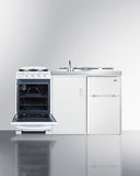 Summit - 60" Wide All-in-One Kitchenette with Gas Range | ACK60GASW