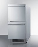 Summit - 15" Wide 2-Drawer All-Refrigerator, ADA Compliant | ADRD15
