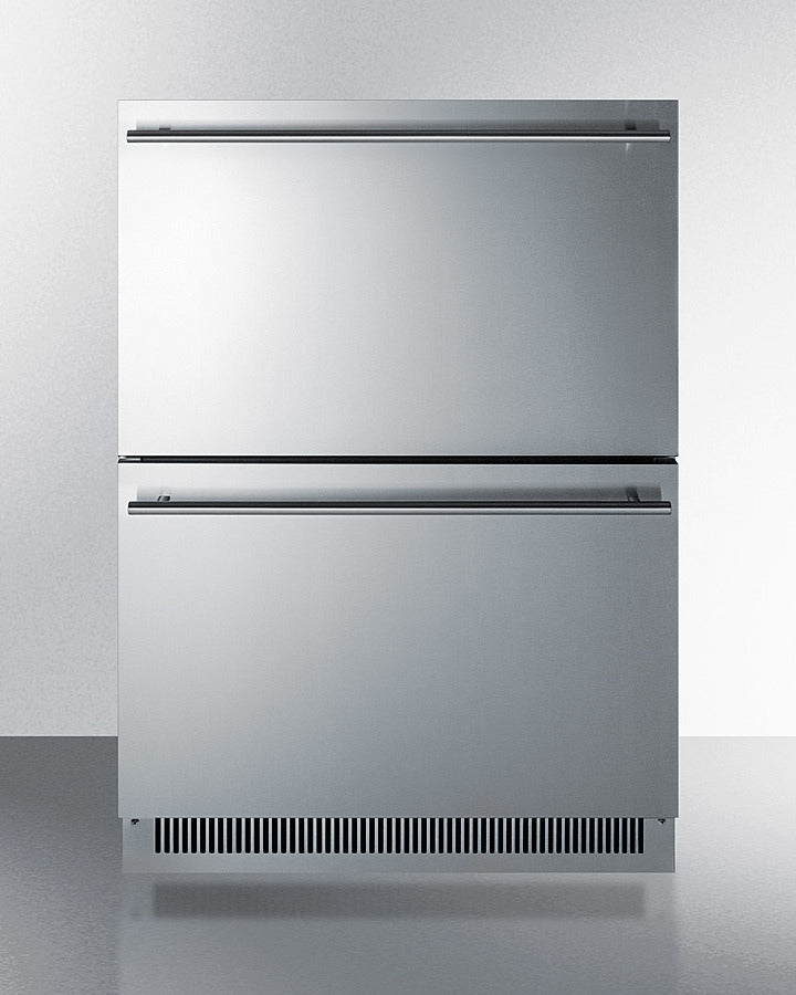 Summit -24" Wide 2-Drawer All-Refrigerator, ADA Compliant | ADRD24