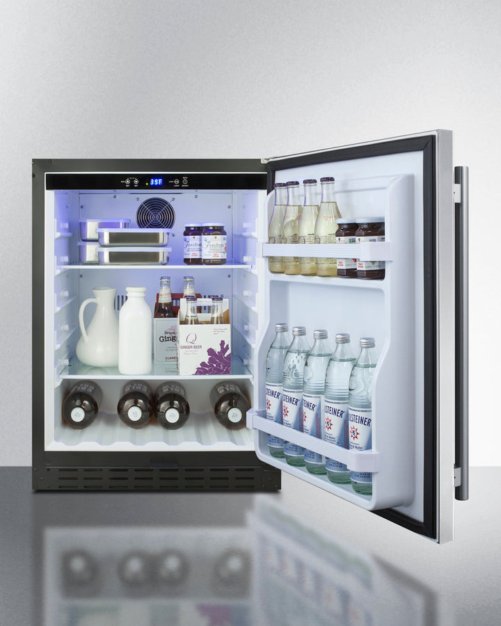 Summit - 24" Wide Built-In All-Refrigerator, ADA Compliant | AL55CSS