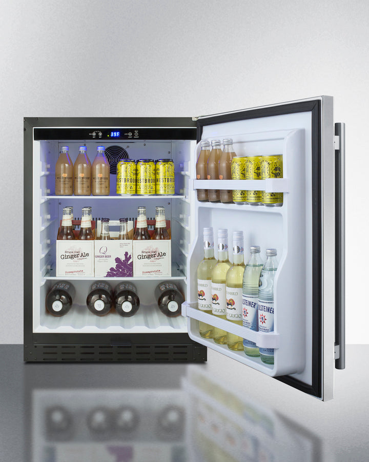 Summit - 24" Wide Built-In All-Refrigerator, ADA Compliant | AL55CSS