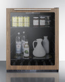 Summit -24" Wide Built-In Beverage Center With Wood Door Trim, ADA Compliant | AL57GWP1