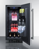 Summit - 15" Wide Built-In All-Refrigerator and 24" Wide Electric Wall Oven Bundle
