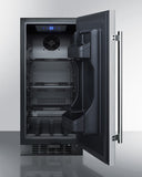 Summit - 15" Wide Built-In All-Refrigerator and 24" Wide Electric Wall Oven Bundle
