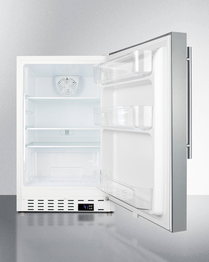 Summit - 21" Wide Built-In All-Refrigerator, ADA Compliant |  ALR46WSSHV