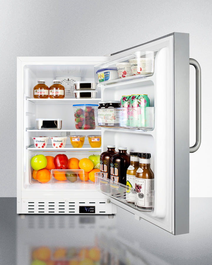 Summit - 20" Wide Built-In All-Refrigerator, ADA Compliant | ALR46WCSS