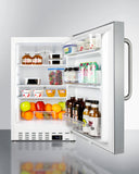 Summit - 20" Wide Built-In All-Refrigerator, ADA Compliant | ALR46WSSTB