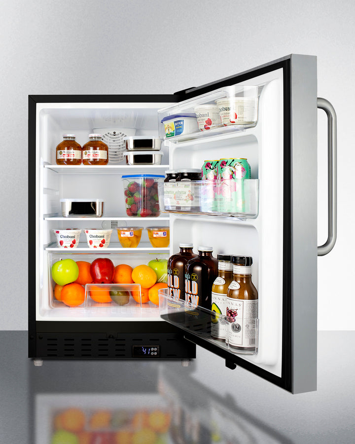 Summit -20" Wide Built-In All-Refrigerator, ADA Compliant | ALR47BCSS