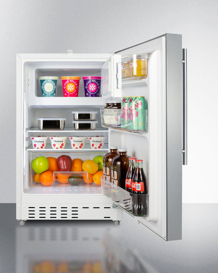 Summit - 20" Wide Built-in Refrigerator-Freezer, ADA Compliant | ALRF48CSSHV