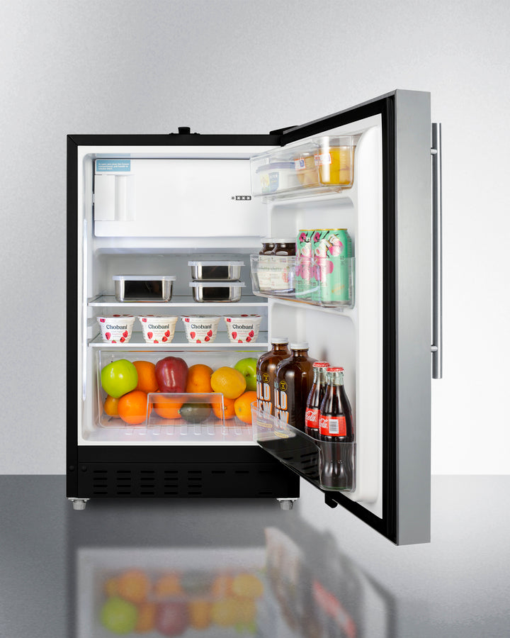 Summit - 20" Wide Built-in Refrigerator-Freezer, ADA Compliant | ALRF49BSSHV