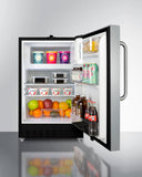 Summit - 20" Wide Built-in Refrigerator-Freezer, ADA Compliant | ALRF49BSSTB