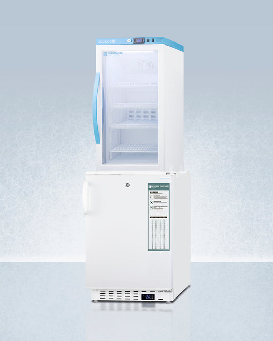 Summit - 20" Wide Vaccine Refrigerator/Freezer Combination | ARG3PV-ADA305AFSTACK