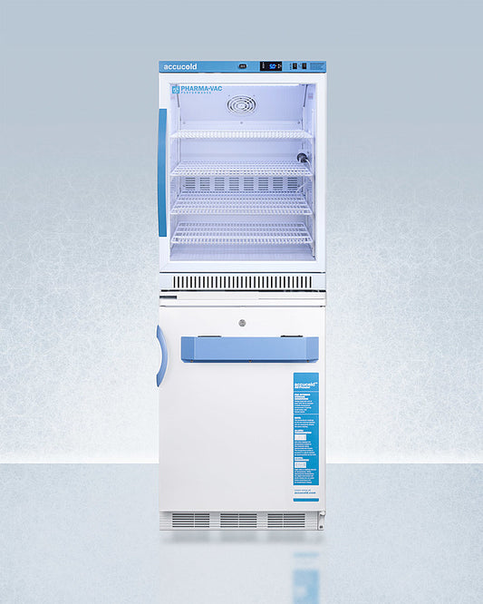 Summit - 24" Wide All-Refrigerator/All-Freezer Combination | ARG6PV-VT65MLSTACKMED2
