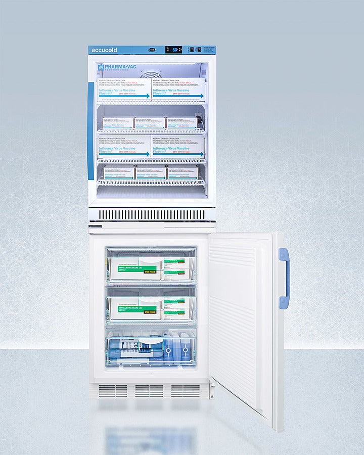 Summit - 24" Wide All-Refrigerator/All-Freezer Combination | ARG6PV-VT65MLSTACKMED2