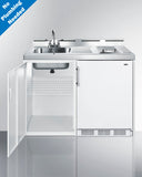 Summit - 48" Wide All-In-One Kitchenette, No Plumbing Needed | C48ELGLASSPUMP