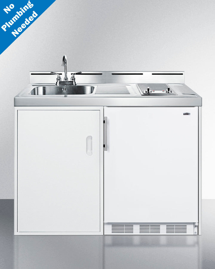 Summit - 48" Wide All-In-One Kitchenette, No Plumbing Needed | C48ELPUMP