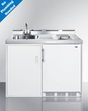 Summit - 48" Wide All-In-One Kitchenette, No Plumbing Needed | C48ELGLASSPUMP