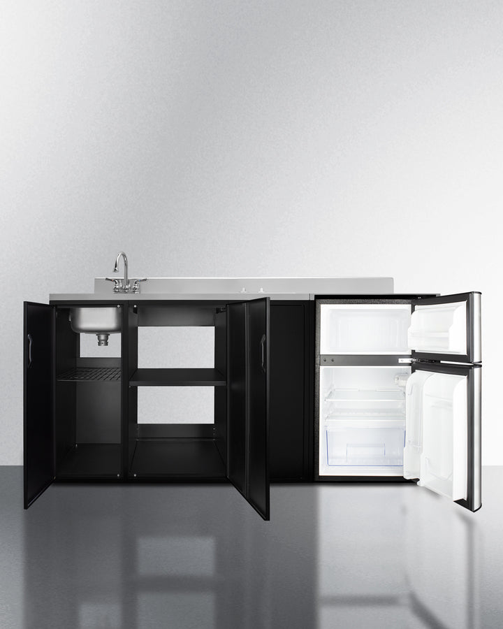 Summit - 72" Wide All-In-One Kitchenette, ADA Counter Height | CK72ADASINKL