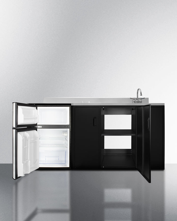 Summit - 72" Wide All-In-One Kitchenette, ADA Counter Height | CK72ADASINKR