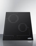 Summit - 18" Wide 220V 2-Burner Radiant Cooktop | CR2B228T