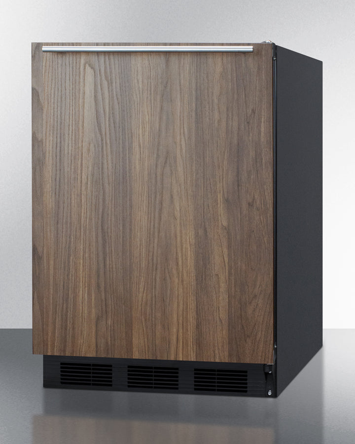 Summit - 24" Wide Built-In Refrigerator-Freezer with Wood Panel, ADA Compliant |  CT663BKBIWP1ADA