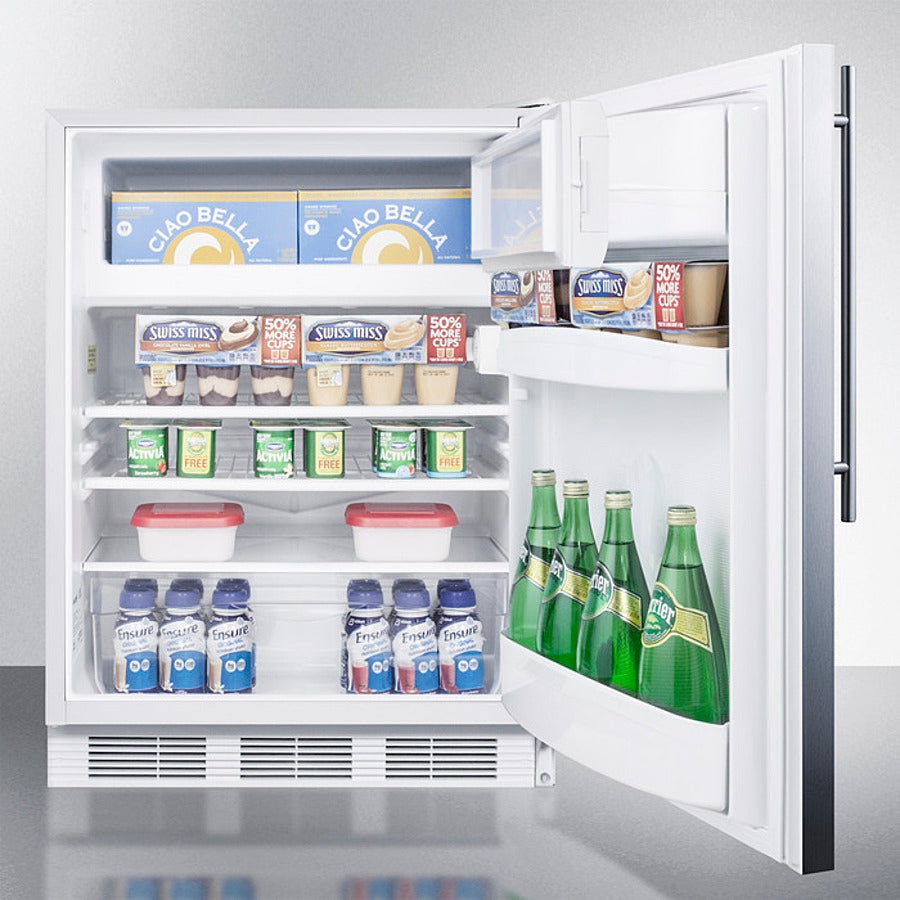 Accucold Summit - 24" Wide Built-In Refrigerator-Freezer, ADA Compliant | CT66LWBISSHVADA