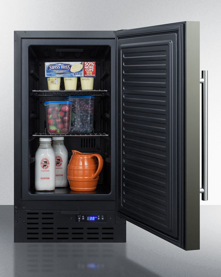 Summit - 18" Wide Built-In All-Refrigerator, ADA Compliant |  FF1843BKSADA