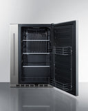 Summit -Shallow Depth 24" Wide Built-In All-Refrigerator With Slide-Out Storage Compartment |  FF19524