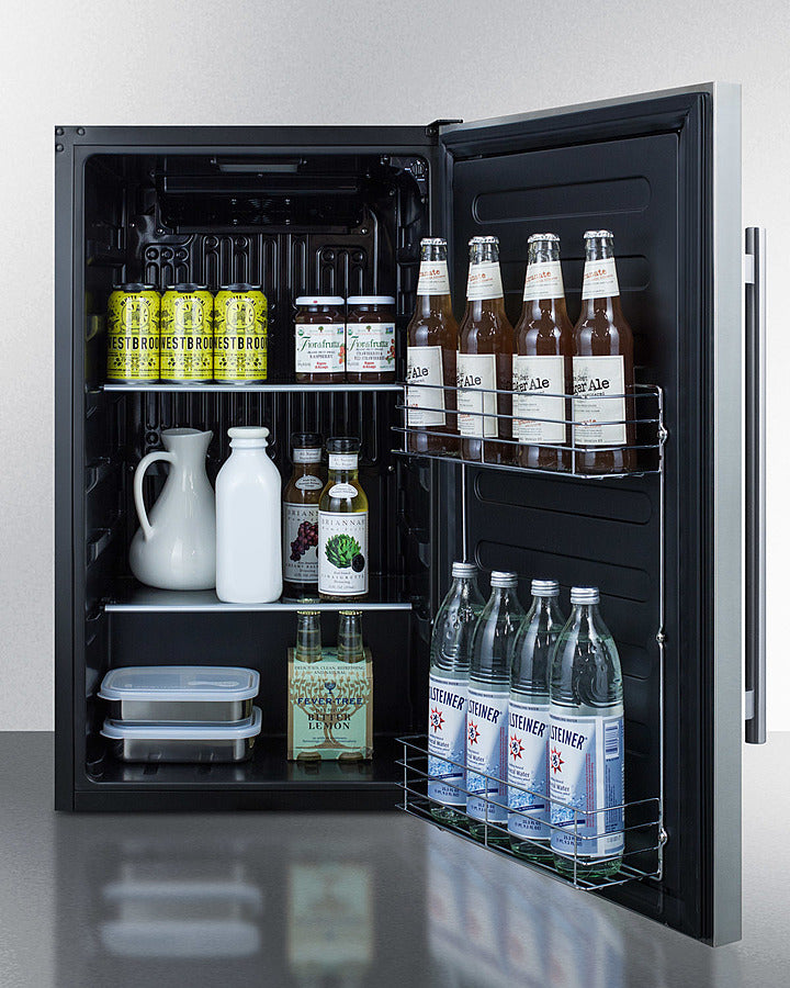 Summit - Shallow Depth Outdoor Built-In All-Refrigerator | SPR196OSCSS