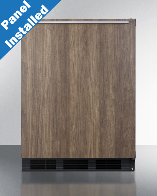 Summit - 24" Wide Built-In All-Refrigerator With Wood Panel Door | FF63BKBIWP1