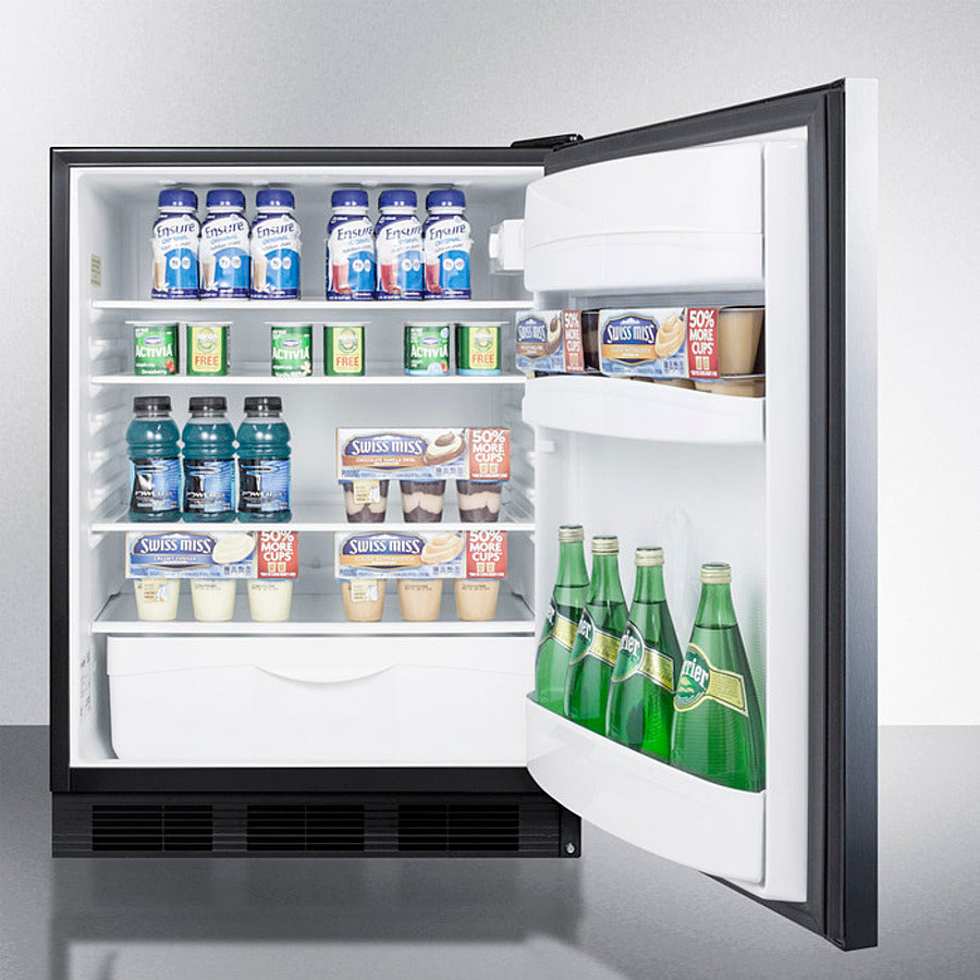 Summit - 24" Wide Built-In All-Refrigerator, ADA Compliant | FF6BKBISSHHADA