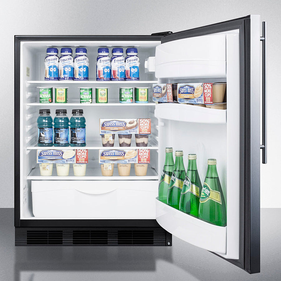 Summit - 24" Wide Built-In All-Refrigerator, ADA Compliant | FF6BKBISSHVADA