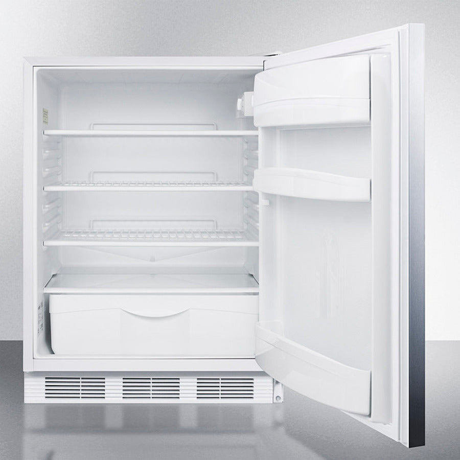 Summit - 24" Wide Built-In All-Refrigerator, ADA Compliant | FF6LWBI7SSHHADA