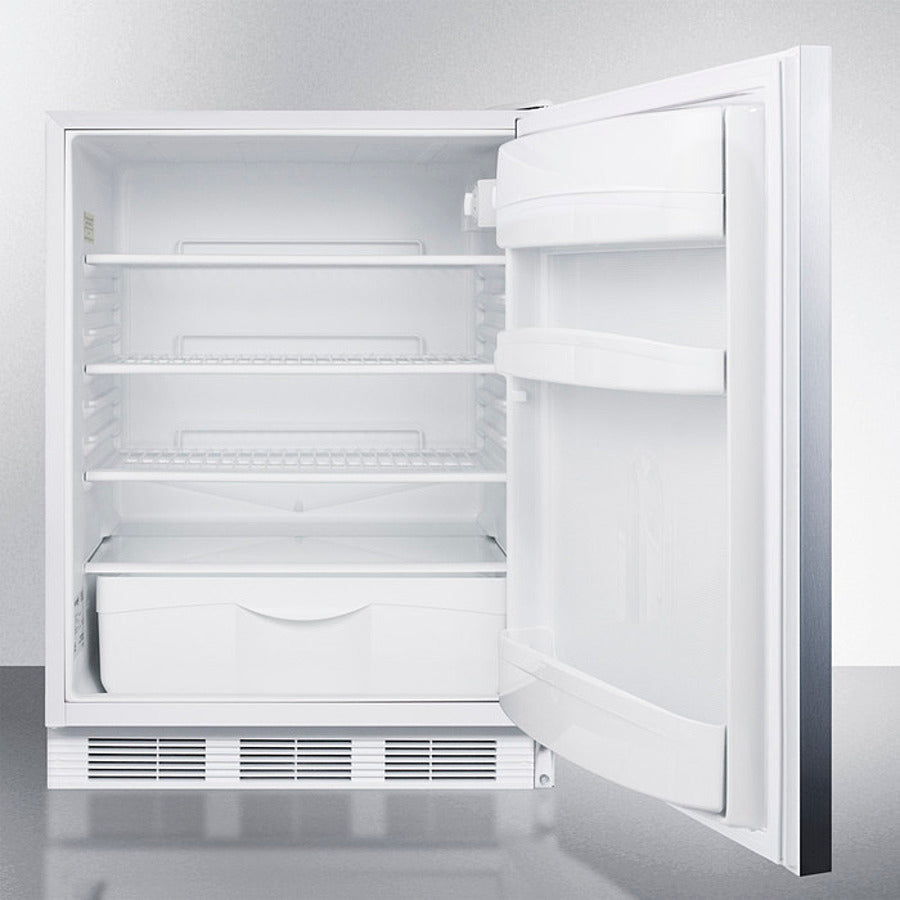 Summit -24" Wide Built-In All-Refrigerator, ADA Compliant | FF6WBI7SSHHADA